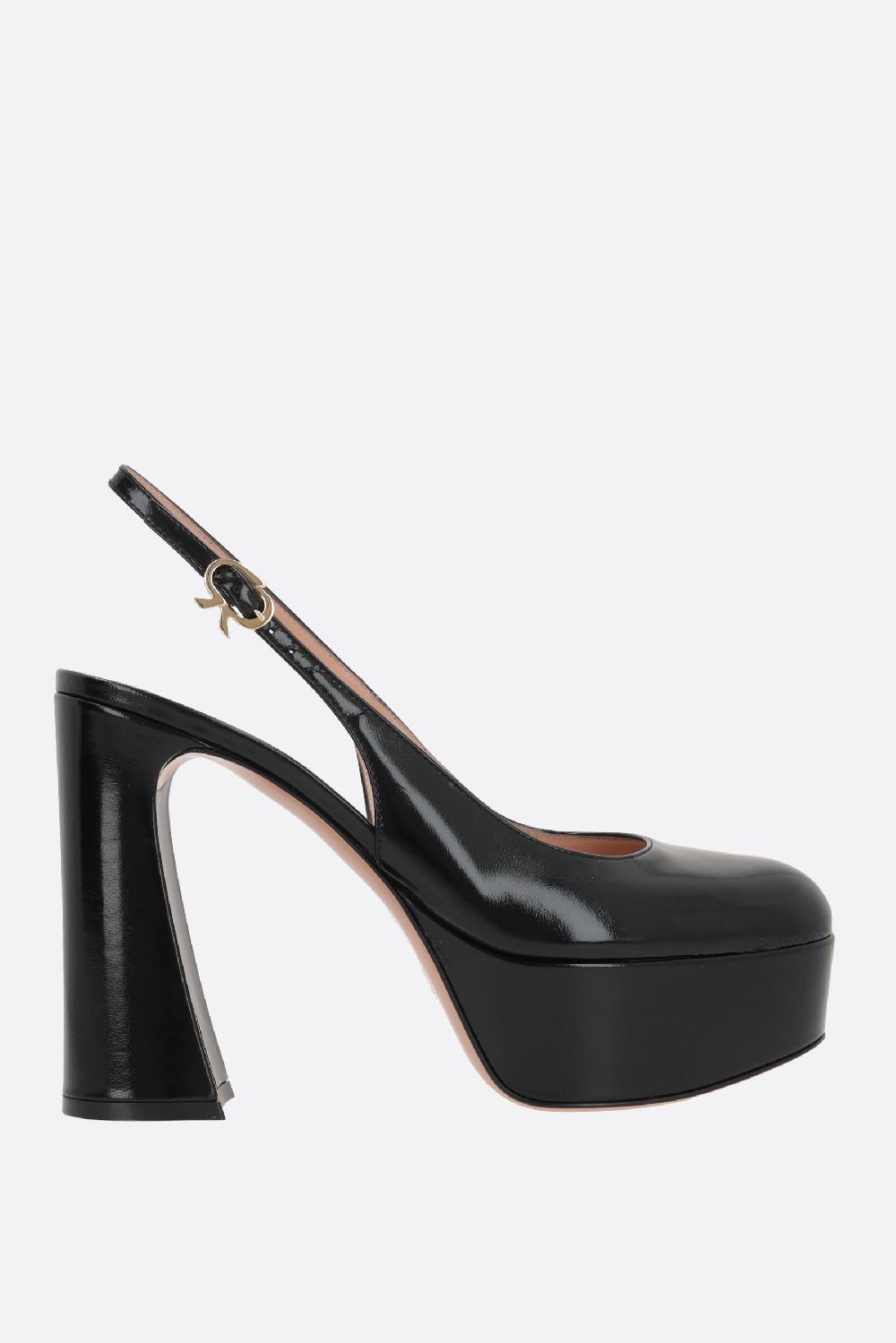 GIANVITO ROSSI slingback platform Bessie in vernice