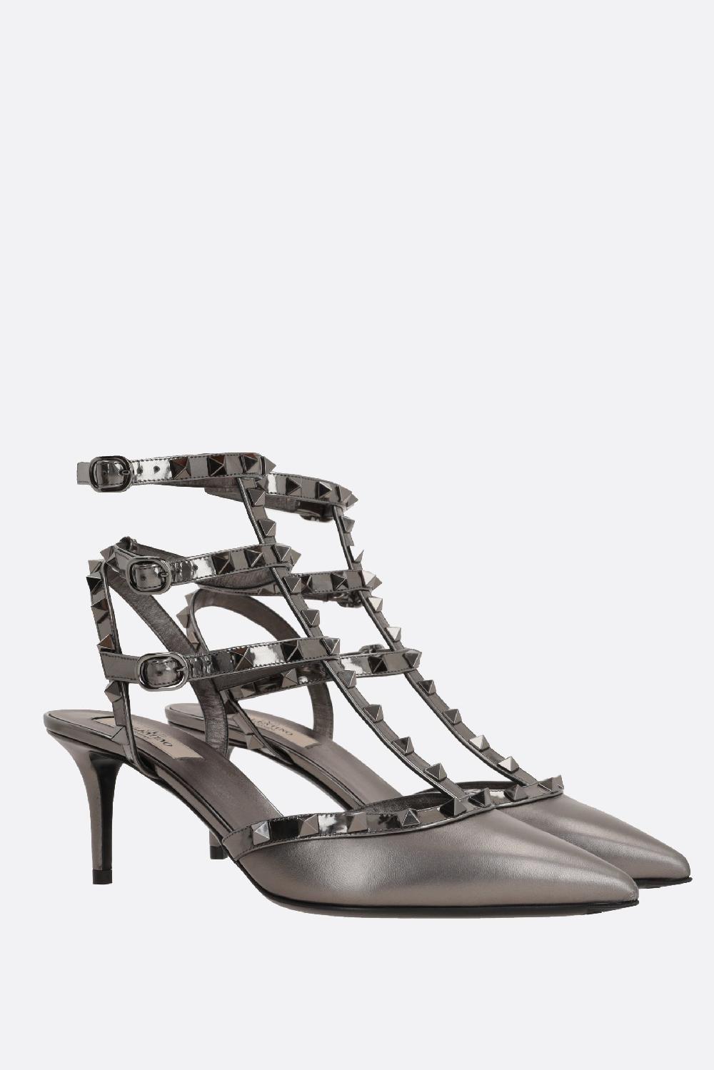 VALENTINO GARAVANI Slingback Rockstud In Pelle Laminata