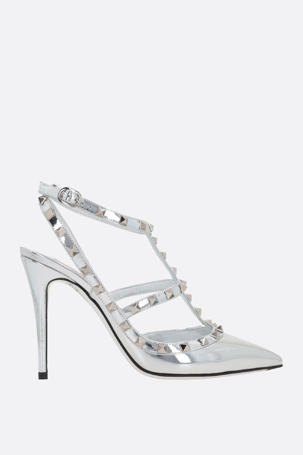 VALENTINO GARAVANI slingback Rockstud in pelle laminata