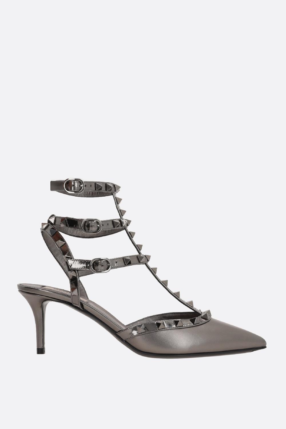VALENTINO GARAVANI Slingback Rockstud In Pelle Laminata