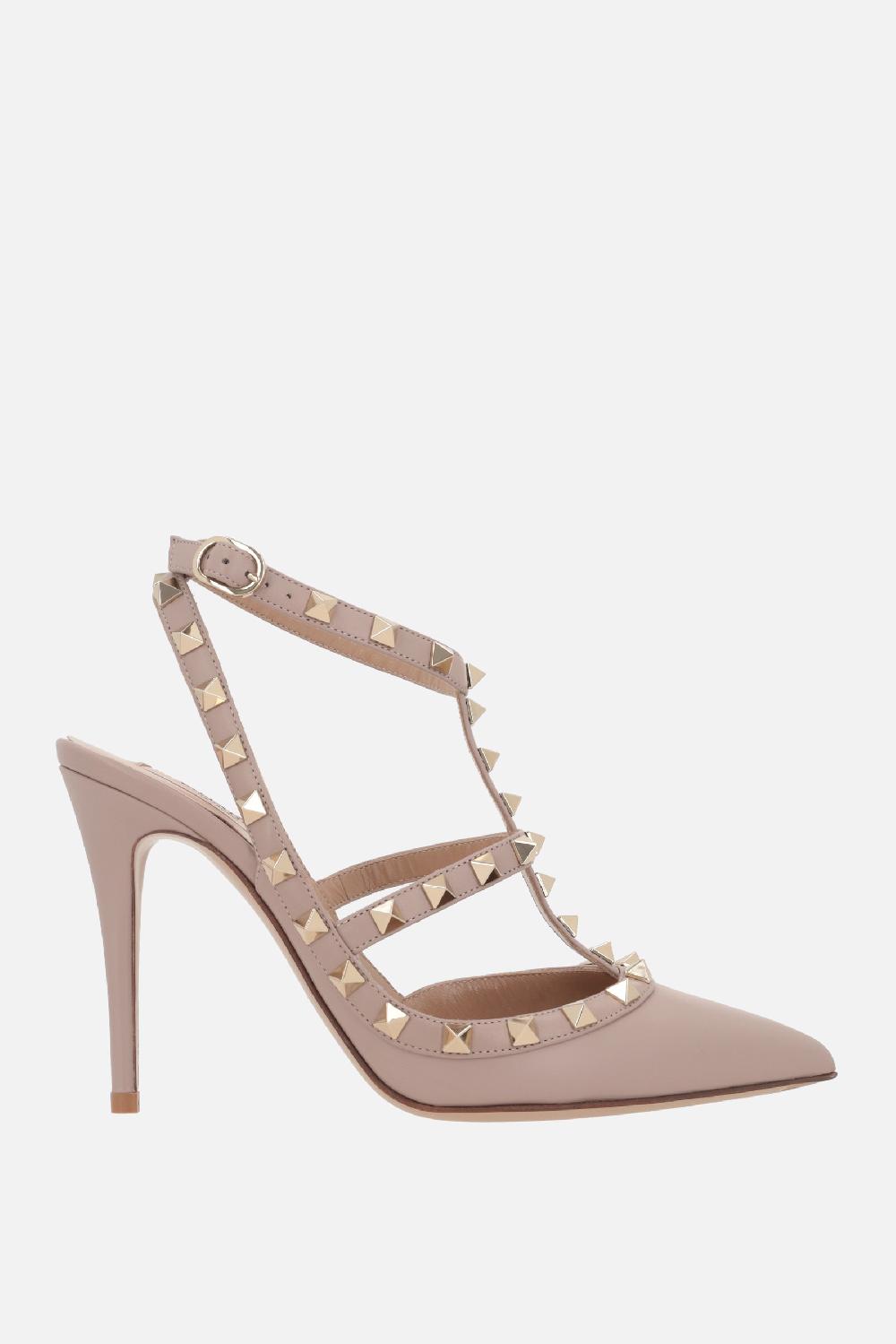 VALENTINO GARAVANI slingback Rockstud in pelle liscia