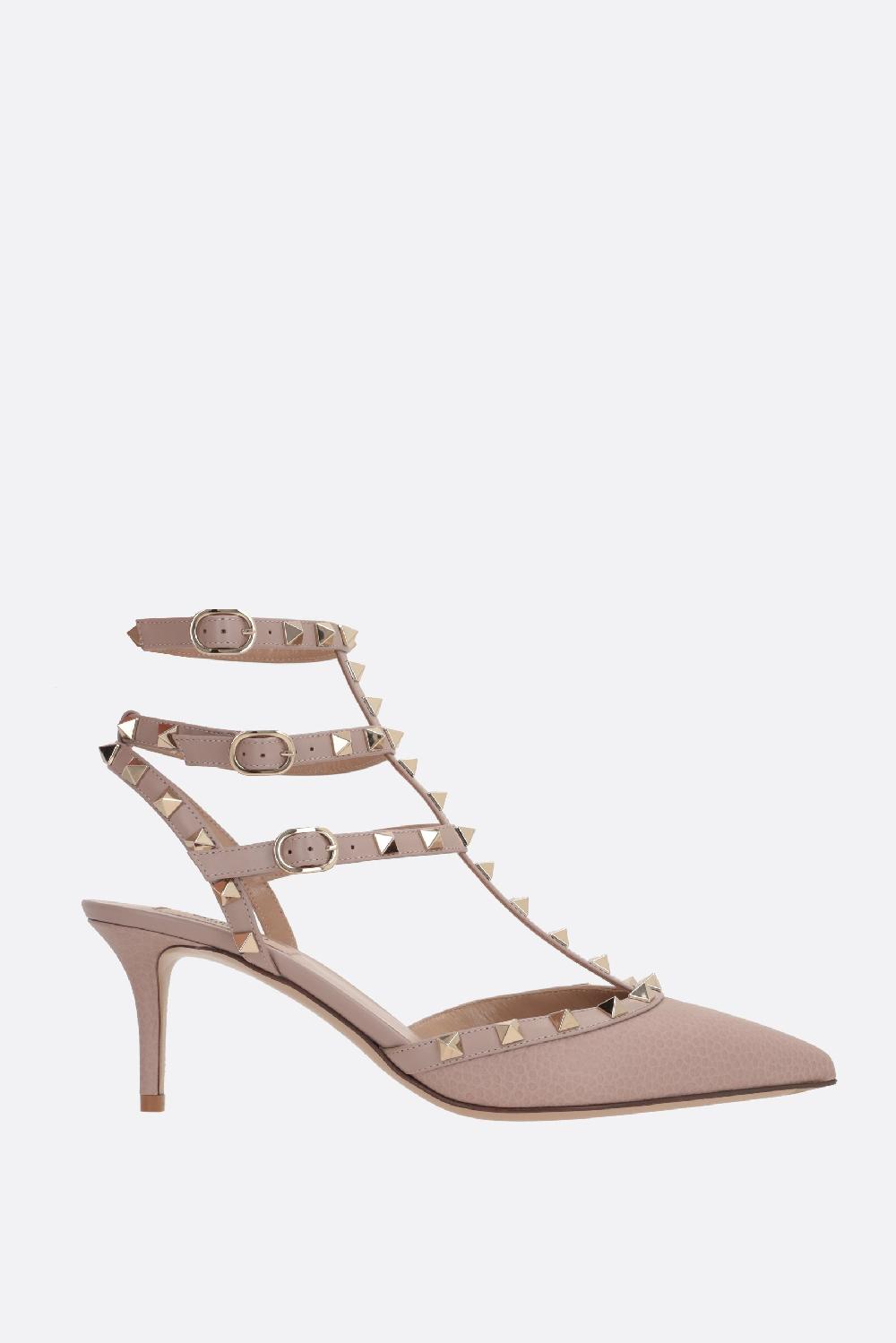 VALENTINO GARAVANI slingback Rockstud in pelle martellata