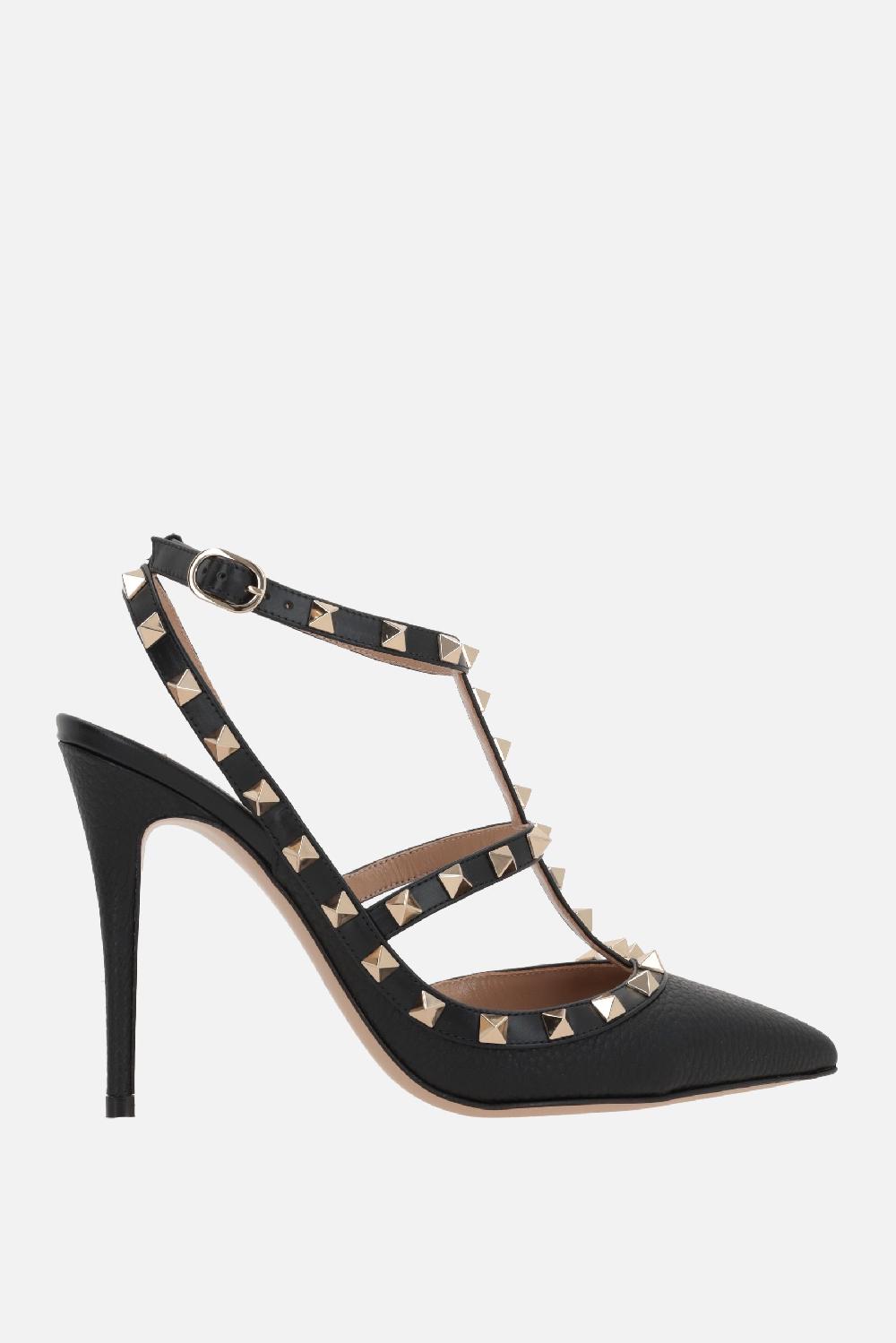 VALENTINO GARAVANI slingback Rockstud in pelle martellata