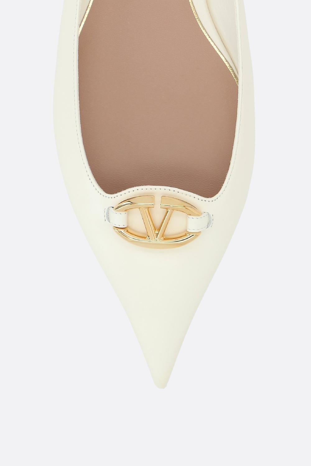 VALENTINO GARAVANI Slingback VLogo The Bold Edition In Pelle Liscia
