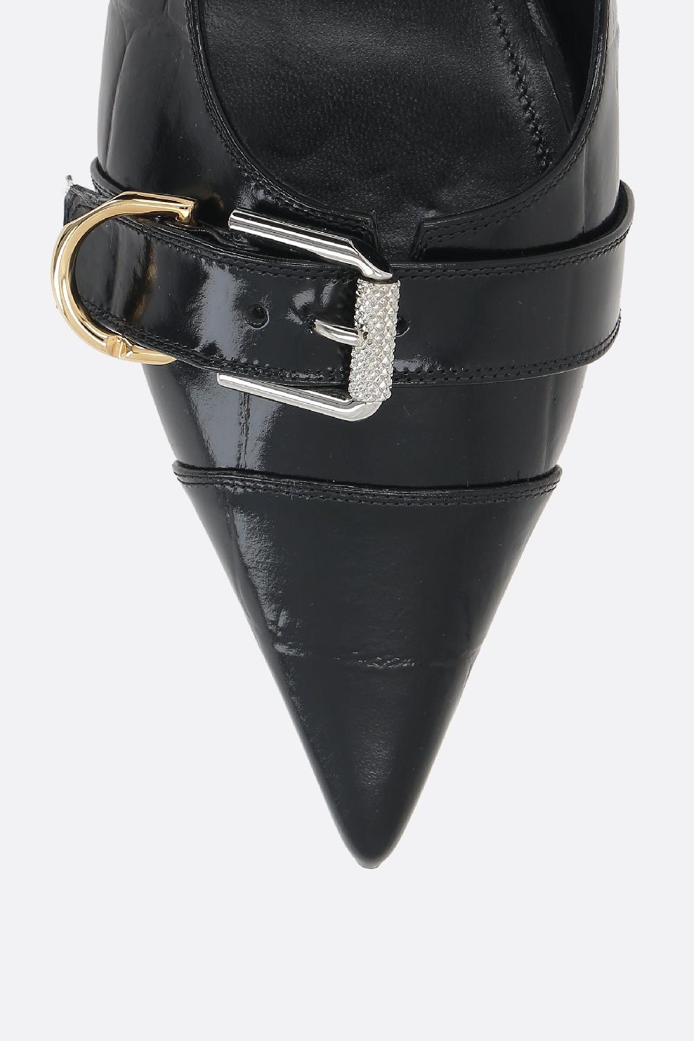 GIVENCHY Slingback Voyou In Pelle Stampa Coccodrillo