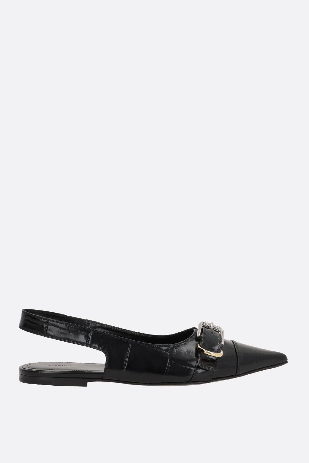 GIVENCHY slingback Voyou in pelle stampa coccodrillo