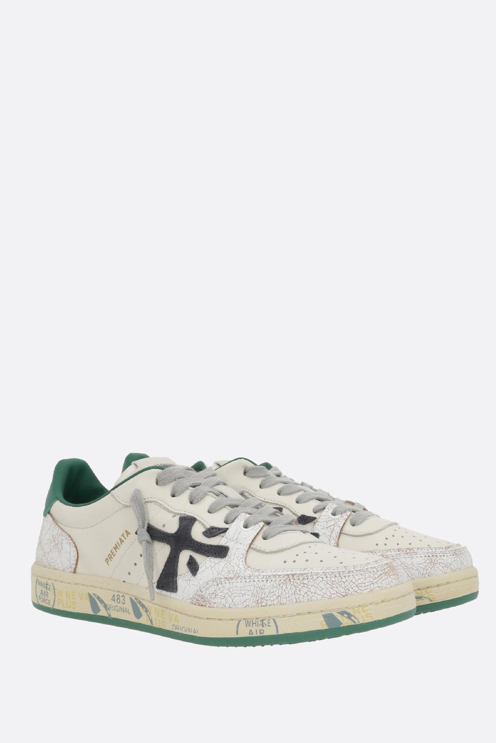 PREMIATA Sneaker BSKT CLAY In Pelle Liscia E Craquelé