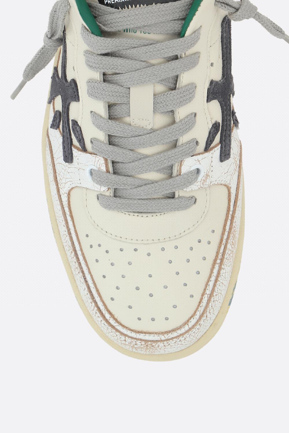 PREMIATA Sneaker BSKT CLAY In Pelle Liscia E Craquelé