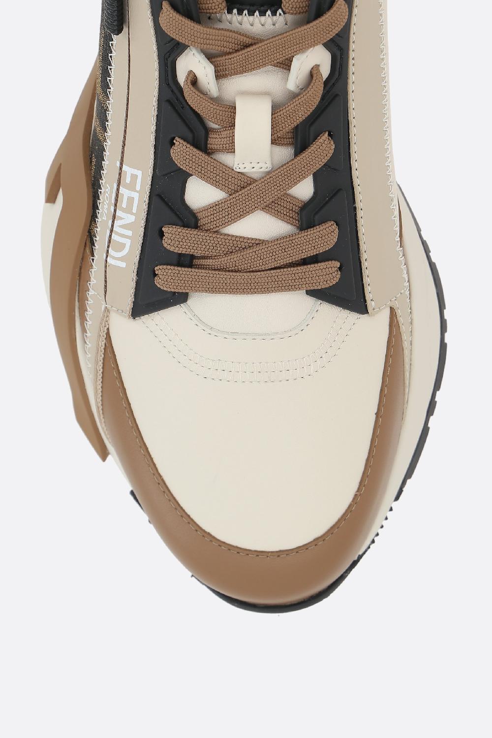 FENDI Sneaker Fendi Flow In Pelle Liscia E Tessuto FF