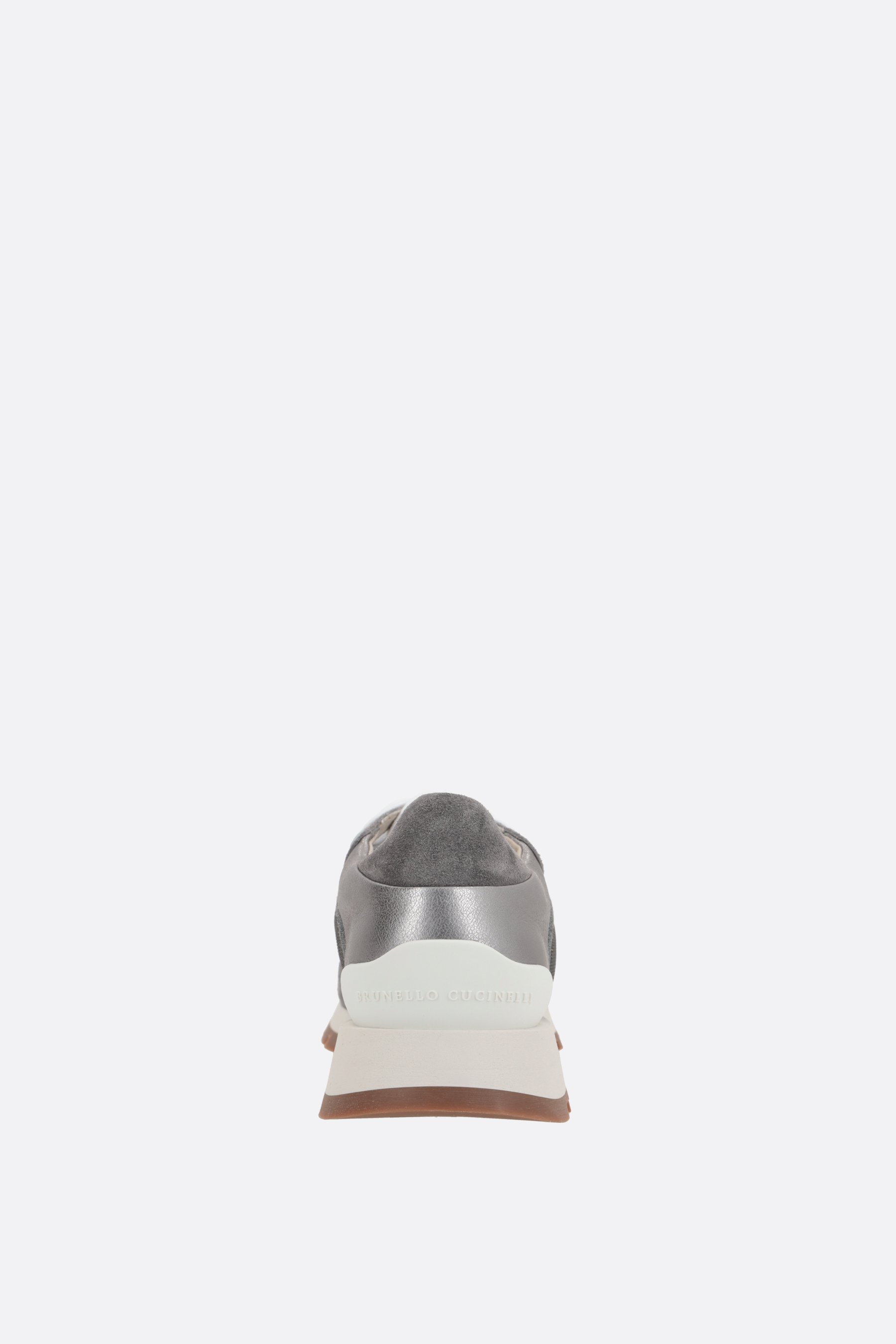 BRUNELLO CUCINELLI Sneaker In Canvas E Suede Con Precious Contour