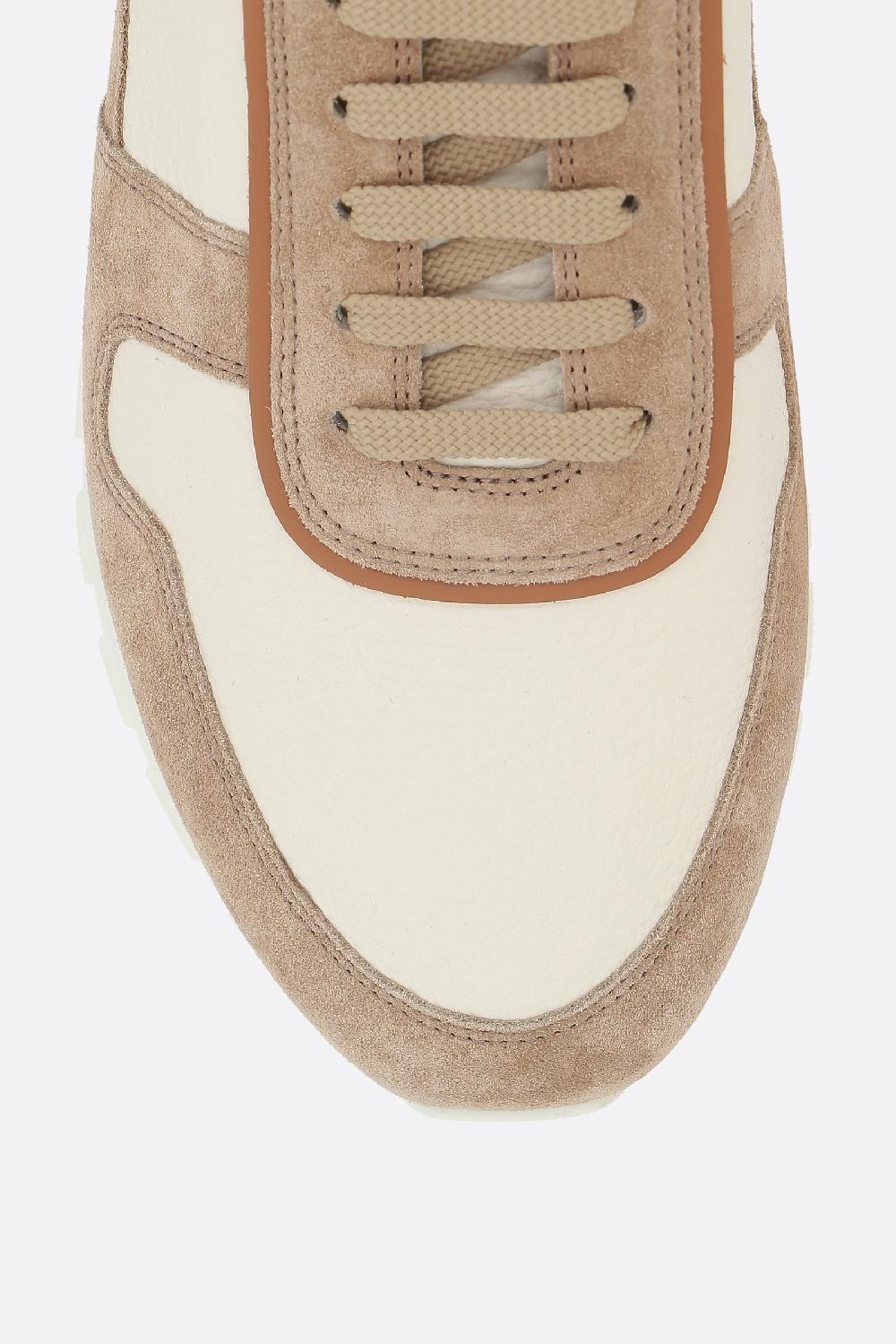 BRUNELLO CUCINELLI Sneaker In Pelle Martellata E Suede