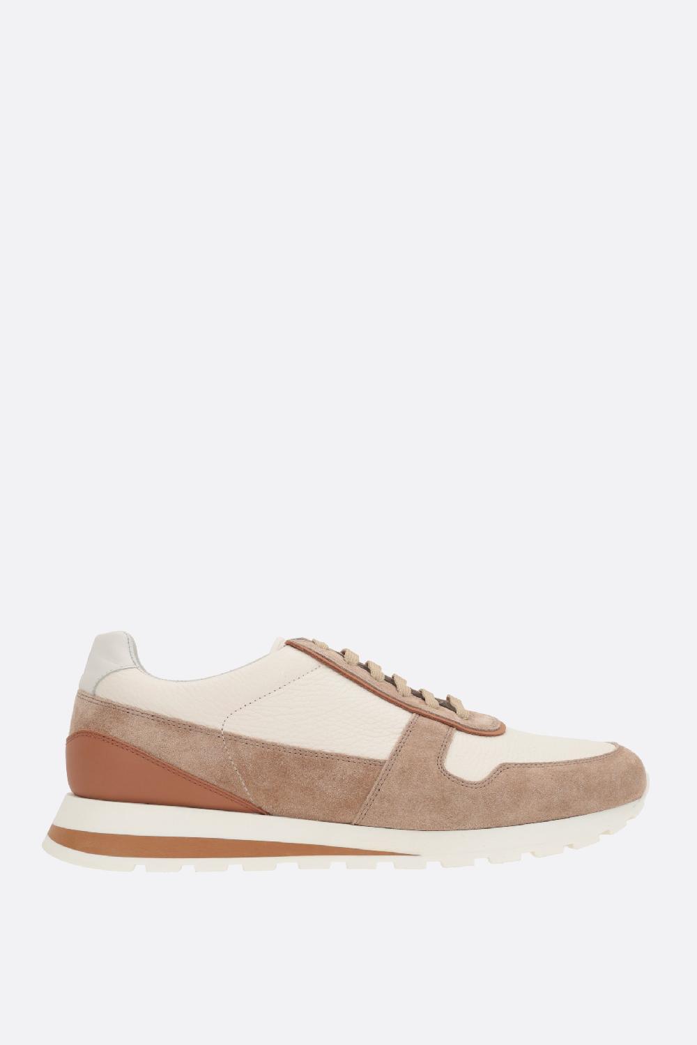 BRUNELLO CUCINELLI Sneaker In Pelle Martellata E Suede
