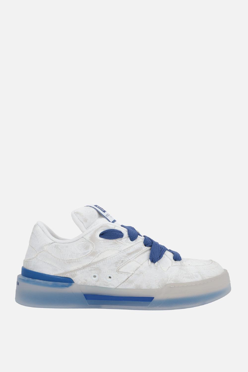 DOLCE & GABBANA sneaker New Roma in pelle liscia effetto dipinto