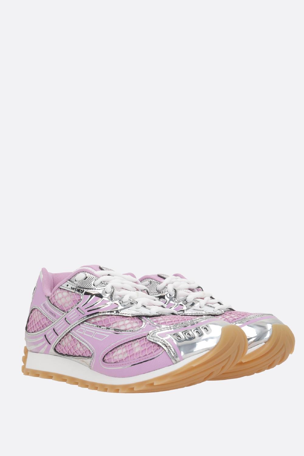 BOTTEGA VENETA Sneaker Orbit In Mesh E Ecopelle Laminata