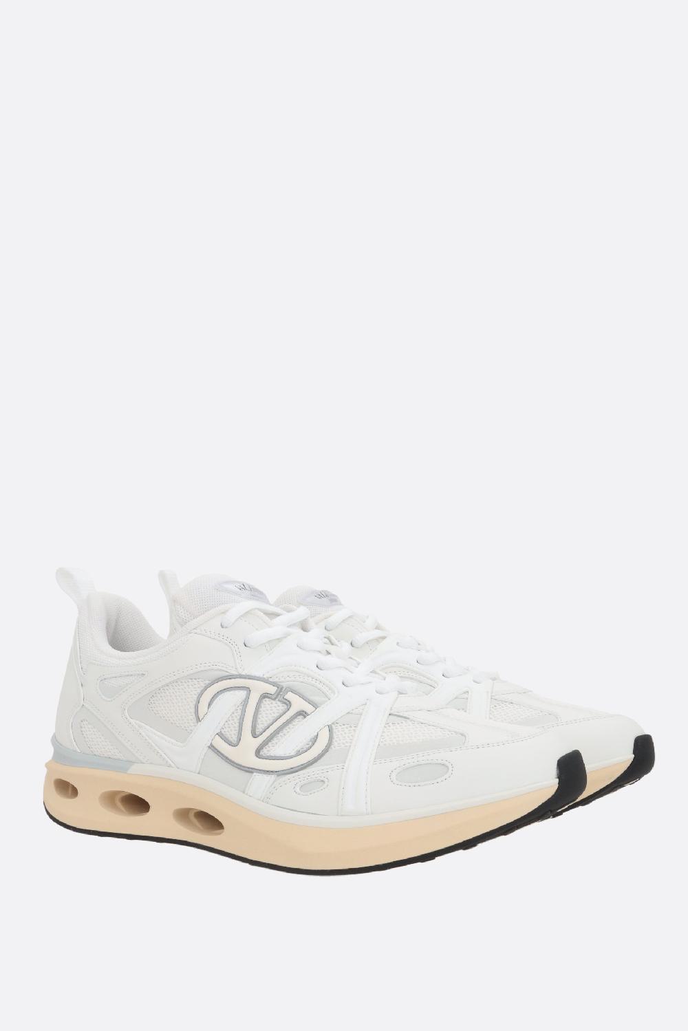 VALENTINO GARAVANI Sneaker Vlogo Easyjog In Mesh E Pelle Liscia