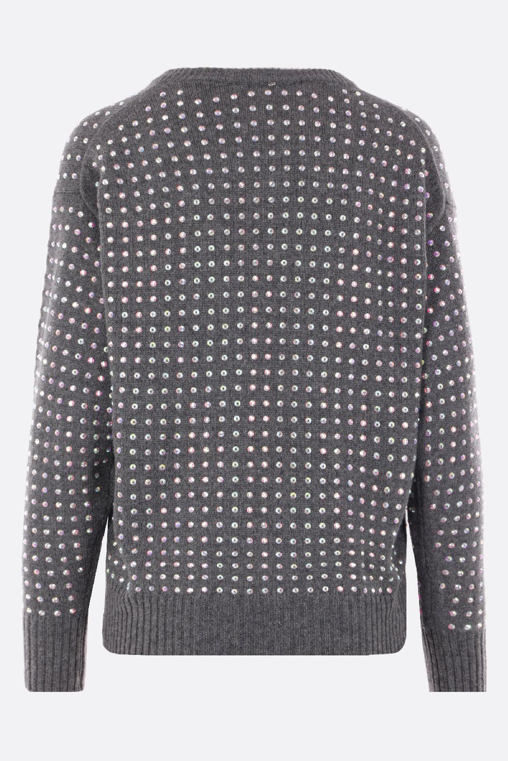 SPORTMAX Pullover Uta In Misto Lana Con Strass