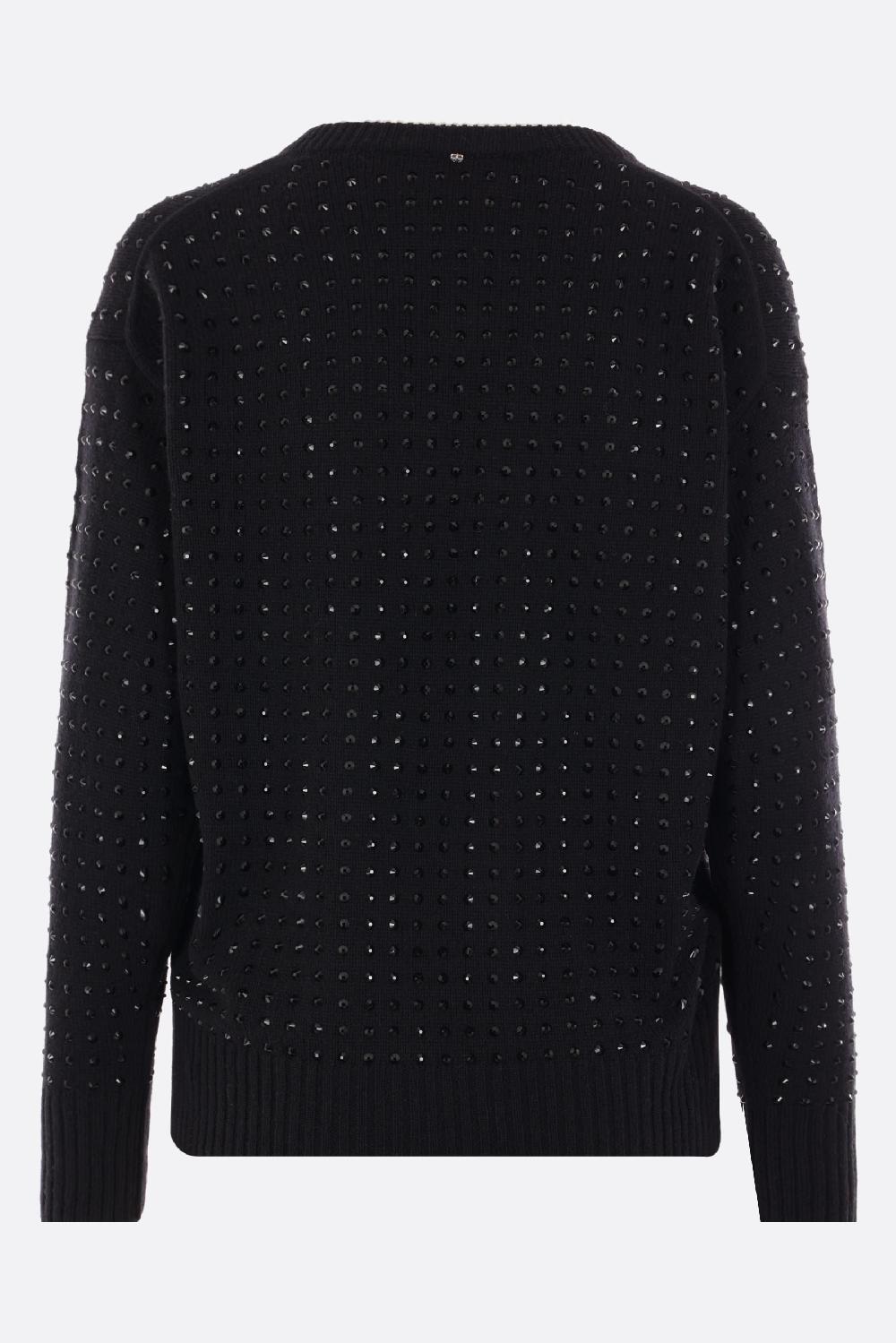 SPORTMAX Pullover Uta In Misto Lana Con Strass