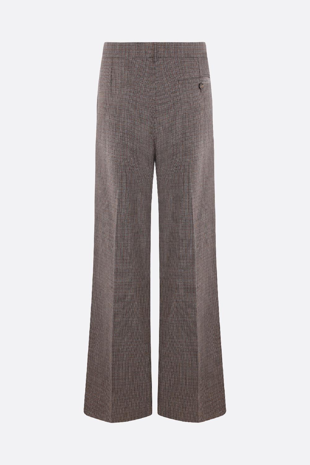 STELLA McCARTNEY Pantalone Bootcut In Lana Check