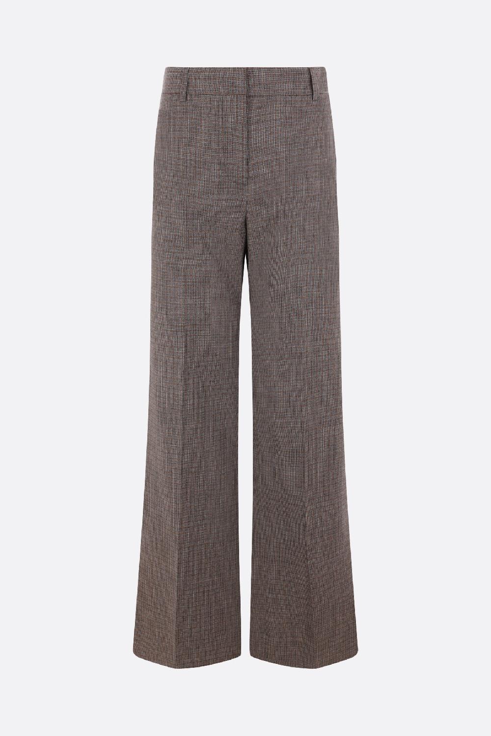 STELLA McCARTNEY pantalone bootcut in lana check
