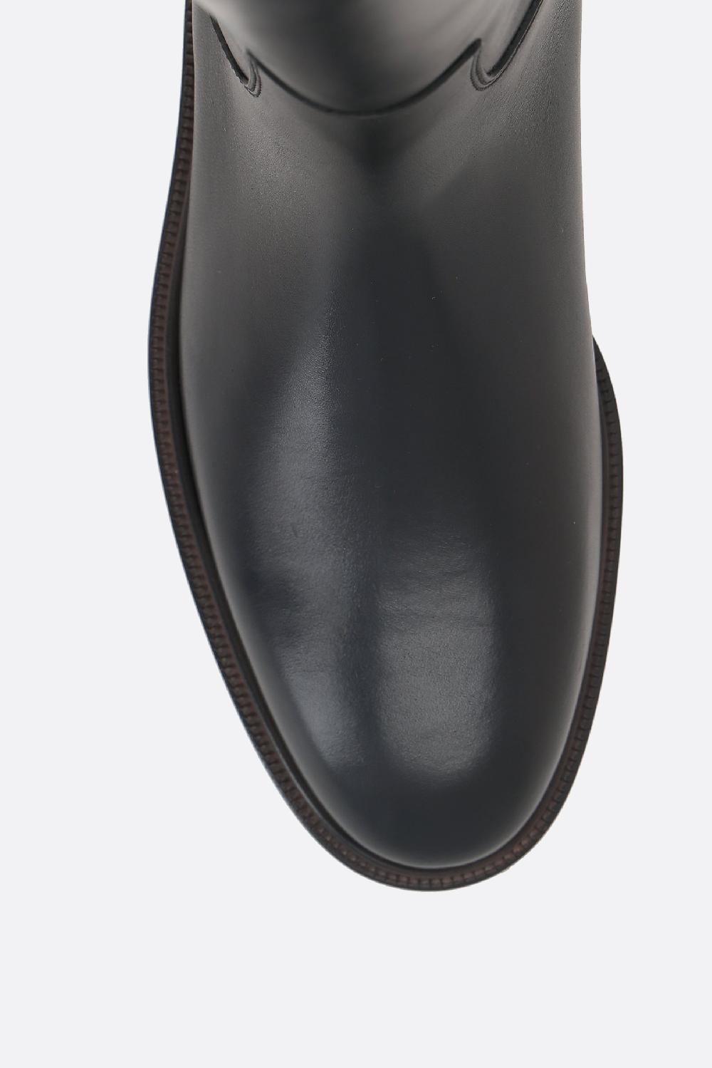 BRUNELLO CUCINELLI Stivale Equestrian In Pelle Liscia