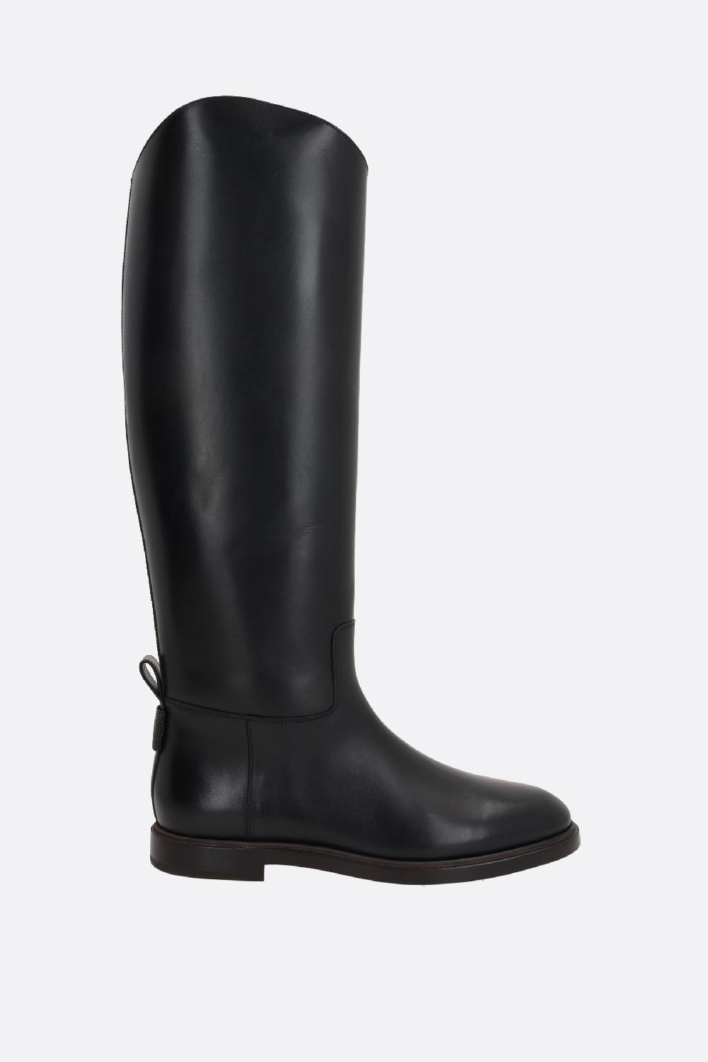 BRUNELLO CUCINELLI stivale Equestrian in pelle liscia