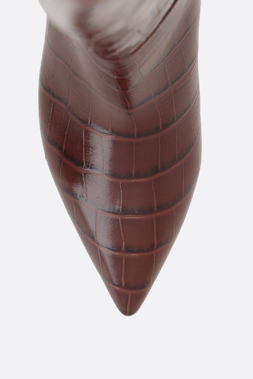 PARIS TEXAS Stivale Gaia In Pelle Stampa Coccodrillo