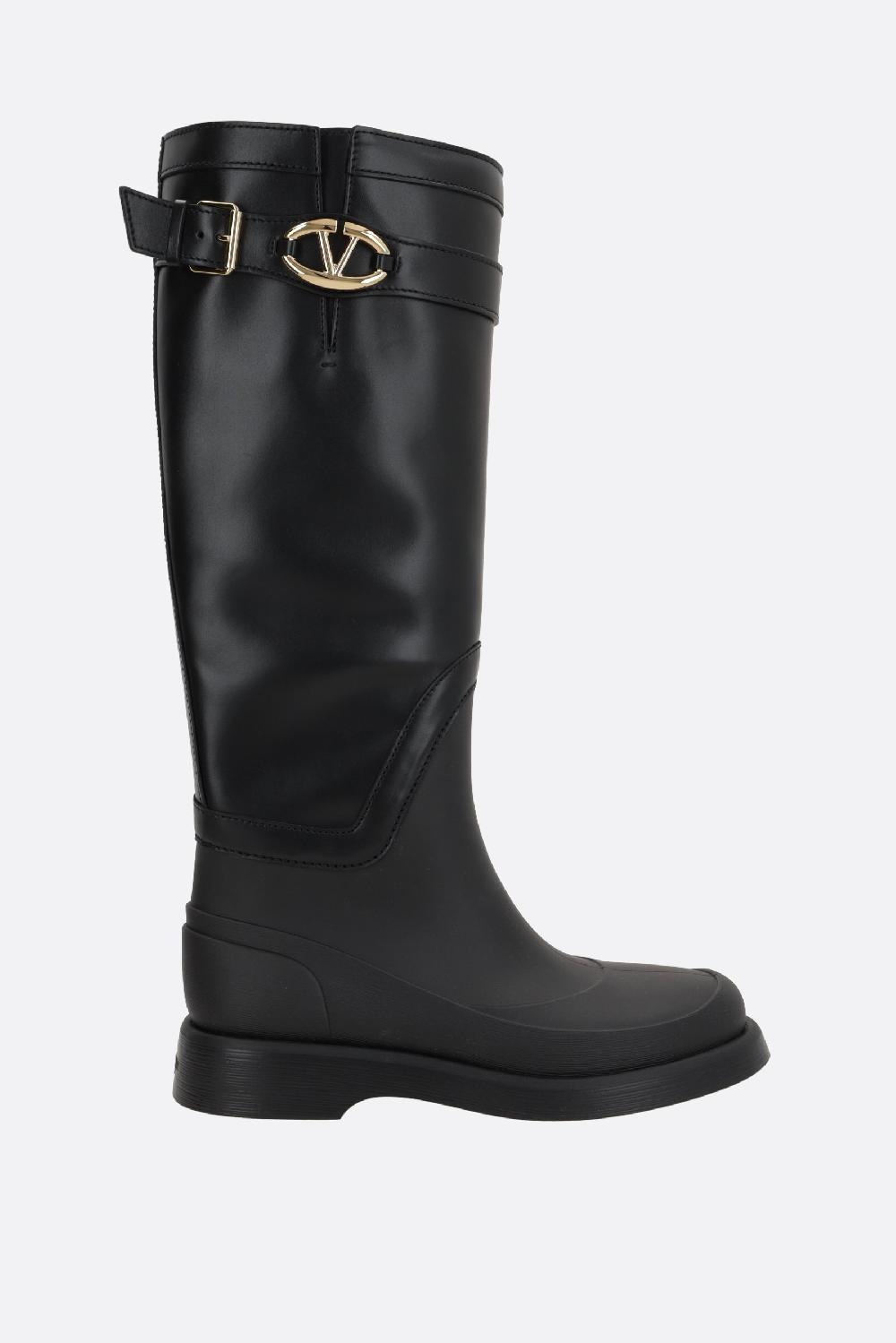 VALENTINO GARAVANI stivale per la pioggia VLogo The Bold Edition in gomma e pelle