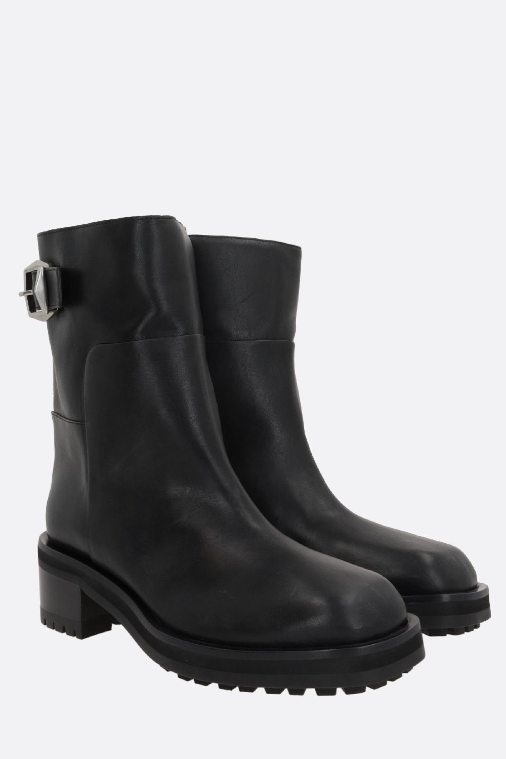 JIMMY CHOO Stivaletto Biker Brooklyn In Pelle Lucida