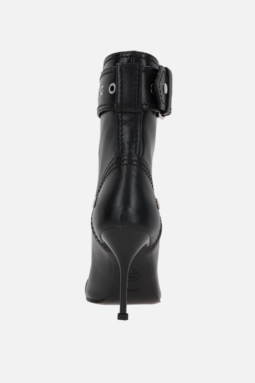 ALEXANDER McQUEEN Stivaletto In Pelle Liscia Con Zip