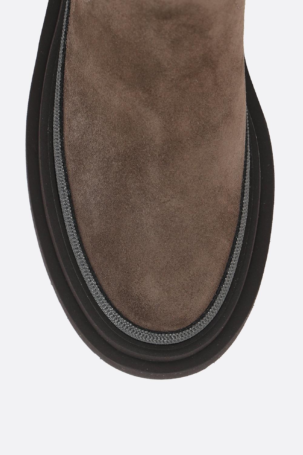 BRUNELLO CUCINELLI Stivaletto In Suede Con Precious Contour