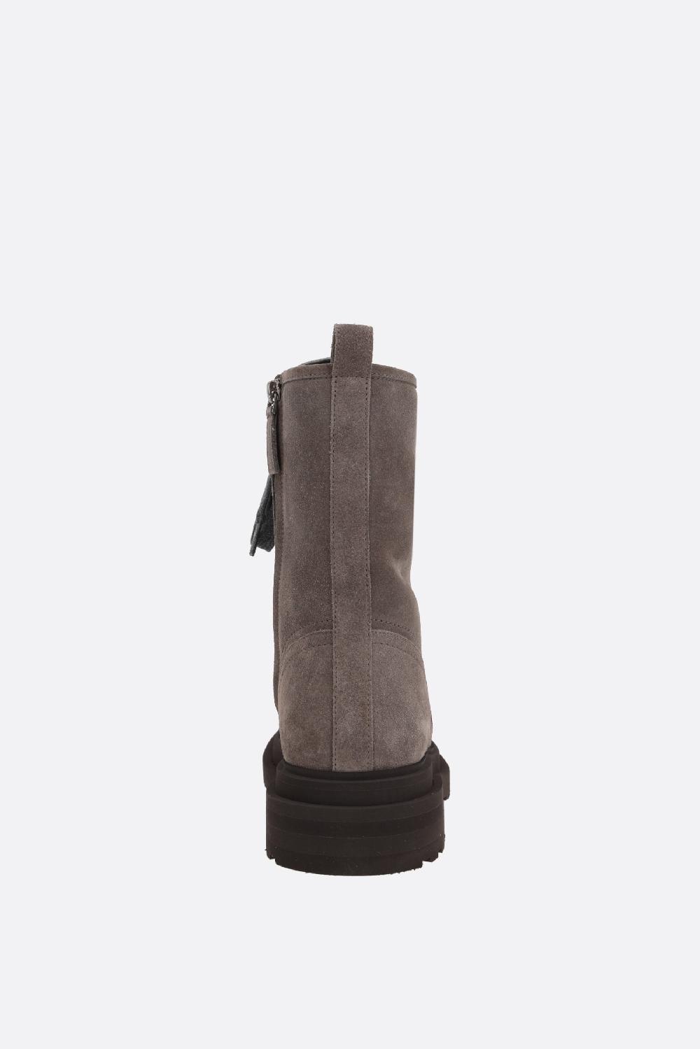 BRUNELLO CUCINELLI Stivaletto In Suede Con Precious Contour