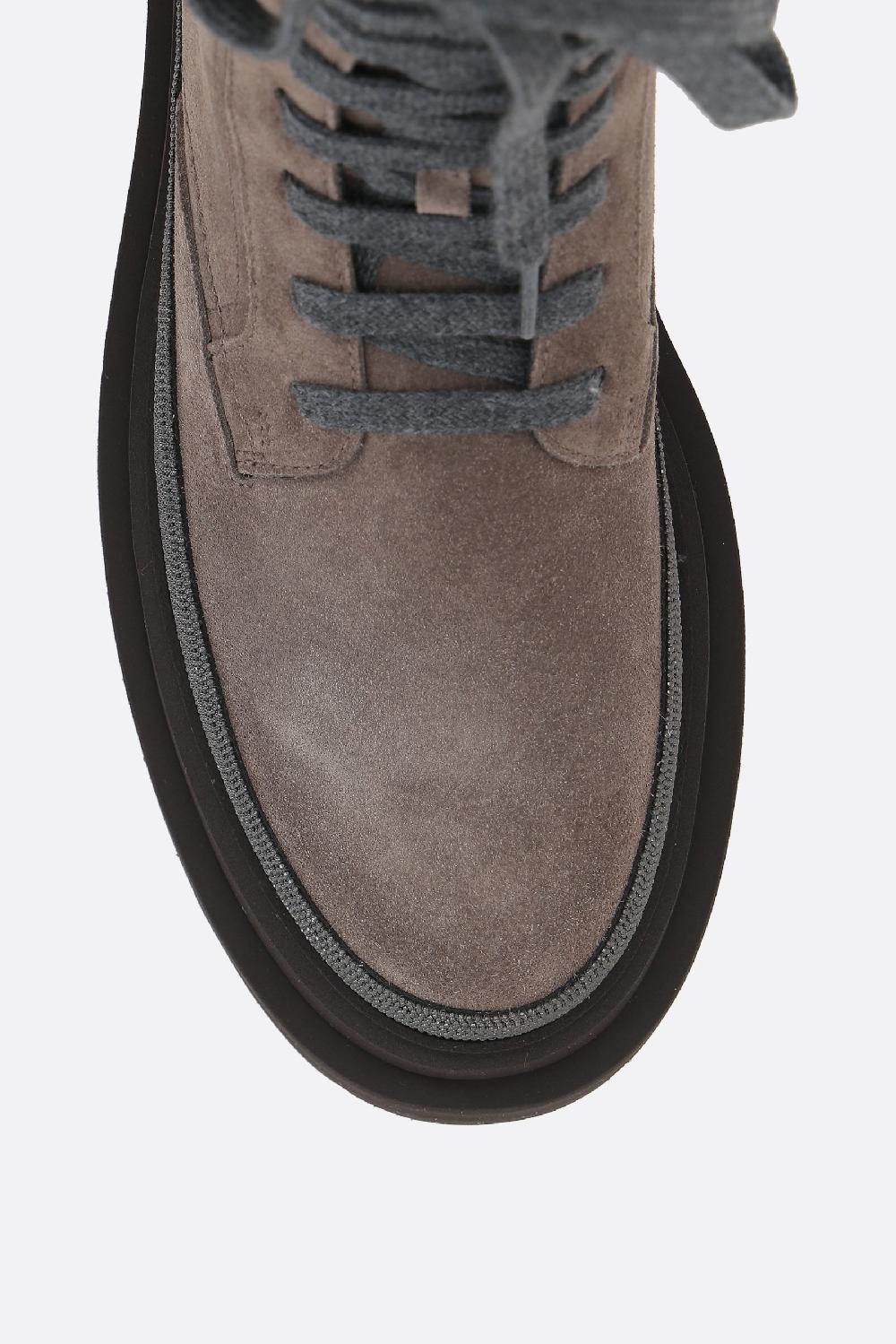 BRUNELLO CUCINELLI Stivaletto In Suede Con Precious Contour