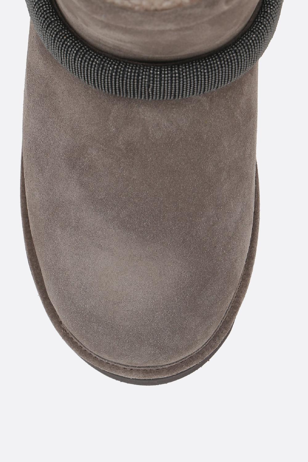 BRUNELLO CUCINELLI Stivaletto In Suede Con Shiny Strap
