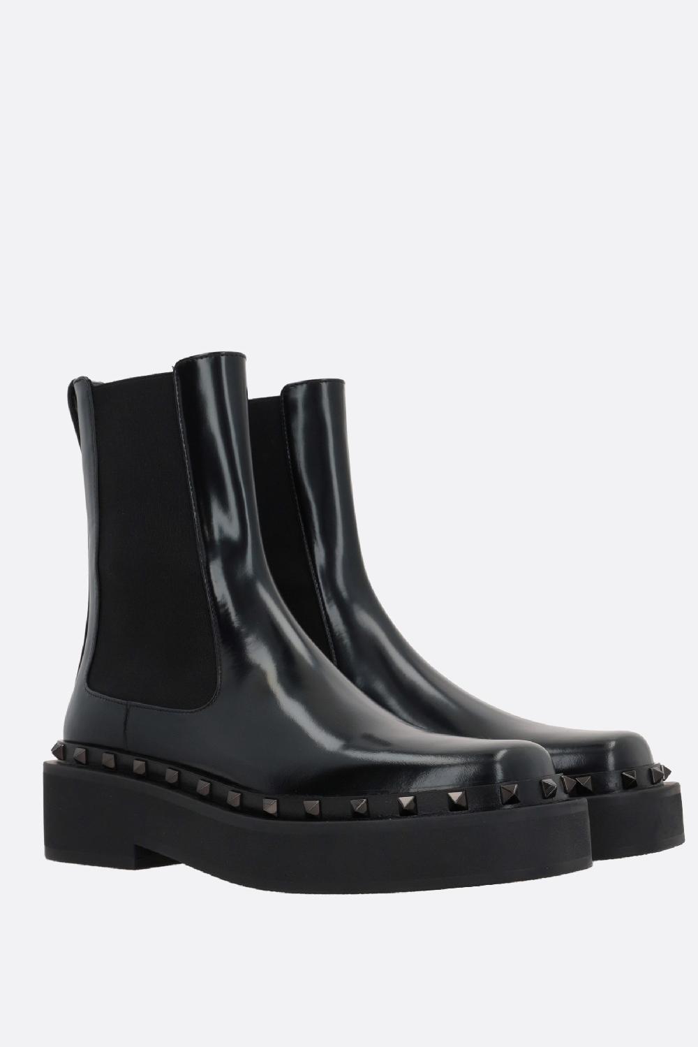 VALENTINO GARAVANI Stivaletto My-Way Rockstud In Pelle Liscia