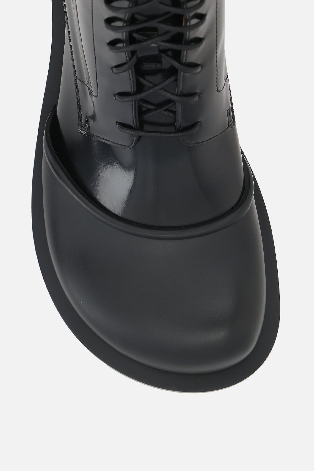 LOEWE Stivaletto Stringato Campo In Pelle Spazzolata E Gomma