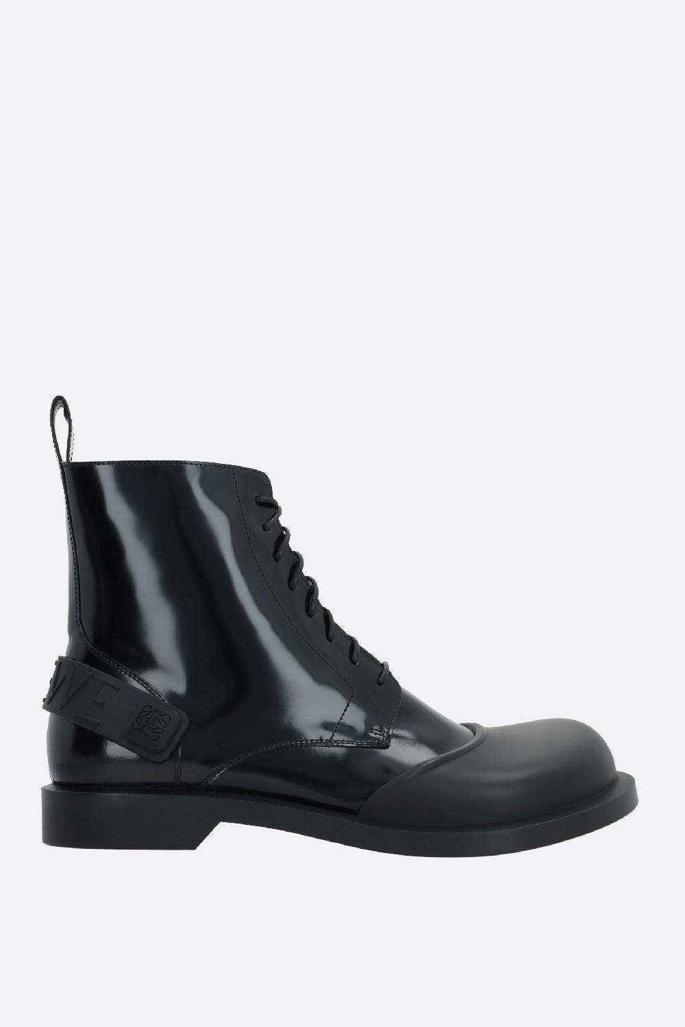 LOEWE stivaletto stringato Campo in pelle spazzolata e gomma