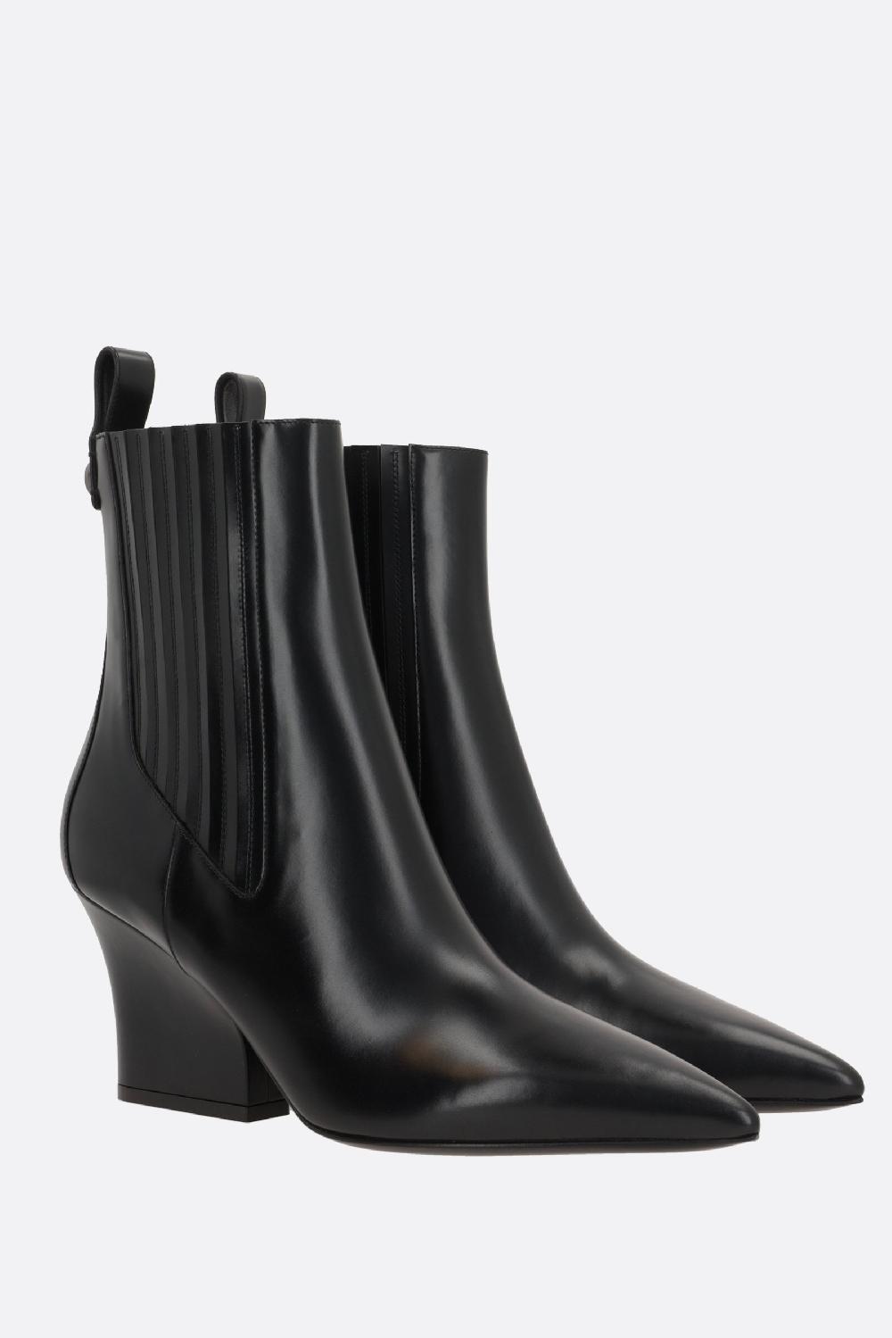 VALENTINO GARAVANI Stivaletto VLogo Lockette In Pelle Spazzolata