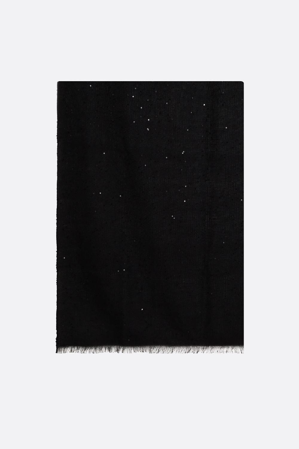 BRUNELLO CUCINELLI stola in cashmere e seta con paillettes