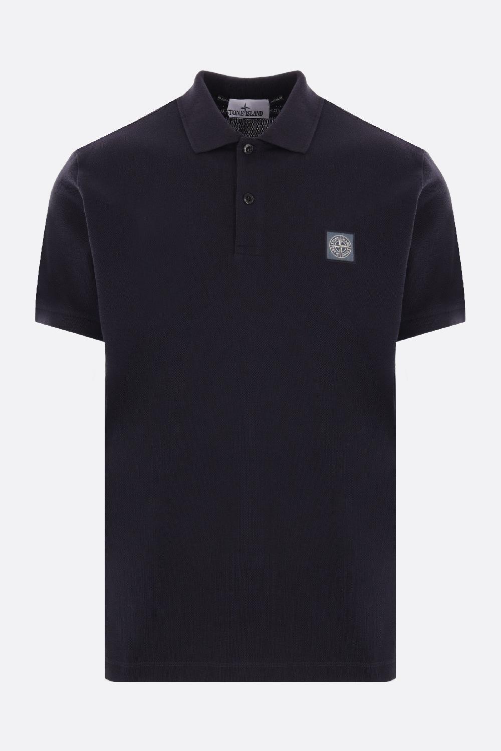 STONE ISLAND polo in piquet patch logo