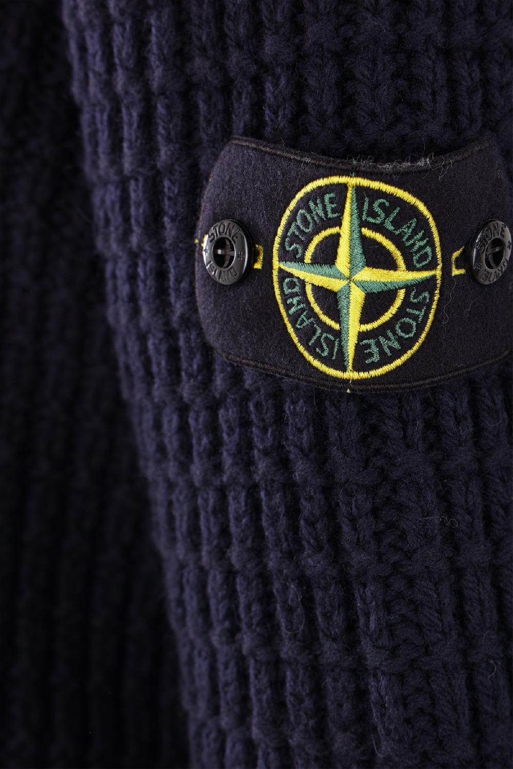 STONE ISLAND Pullover In Lana Con Badge Logo