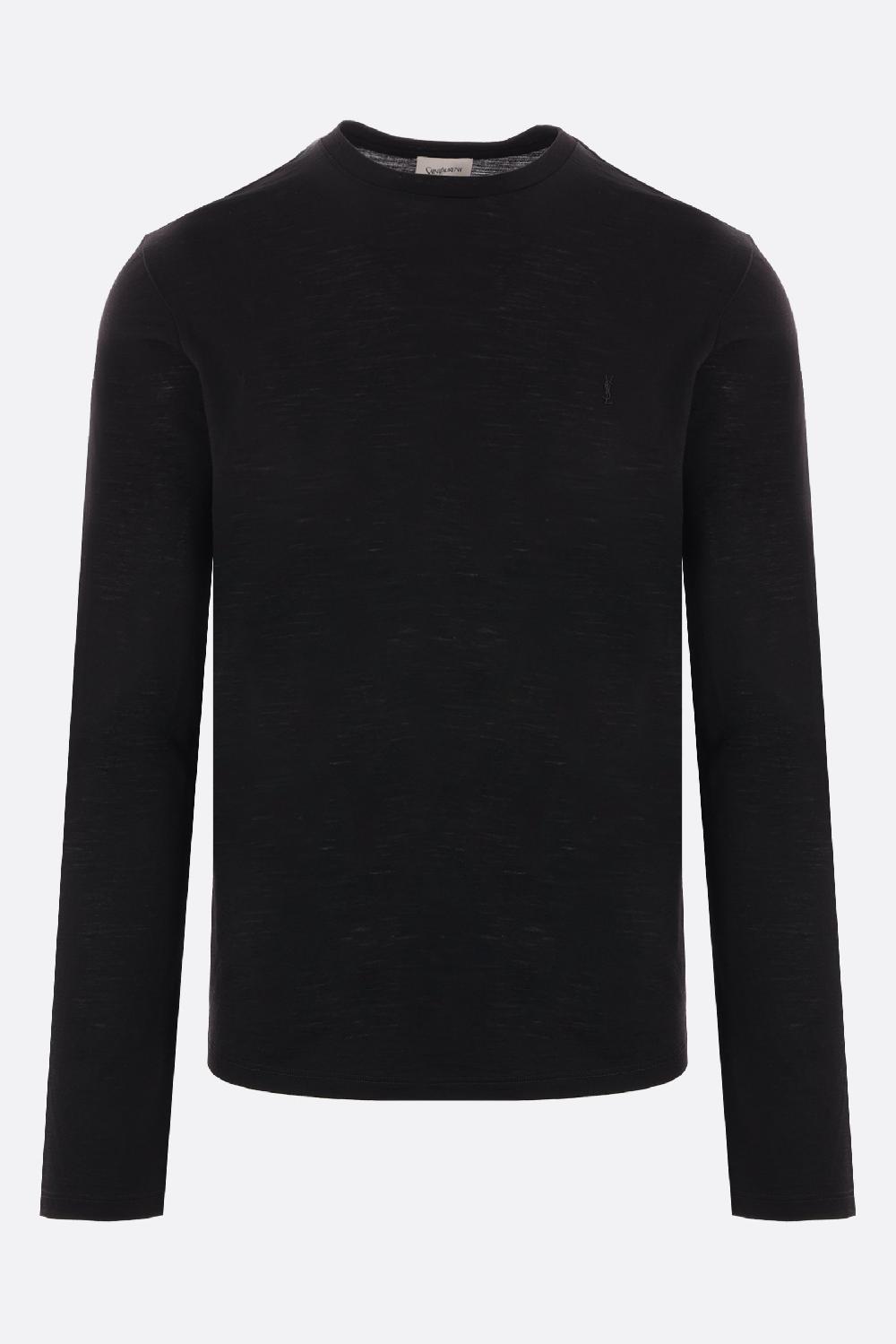 SAINT LAURENT t-shirt a maniche lunghe Cassandre in lana