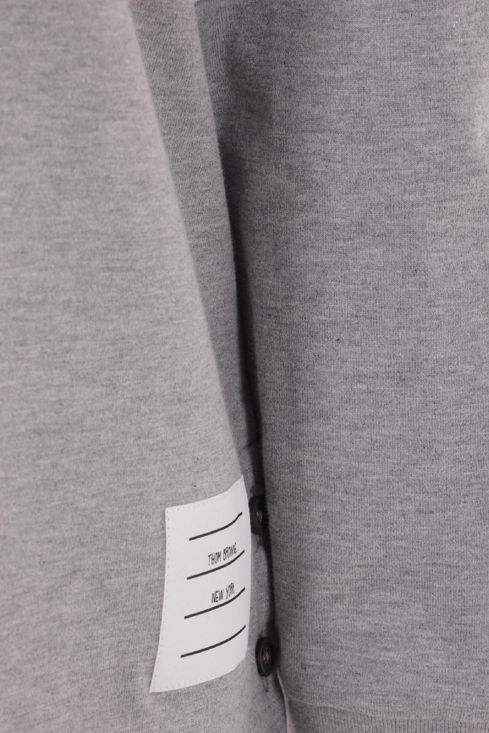 THOM BROWNE T-shirt A Maniche Lunghe In Cotone Con Dettaglio 4-bar