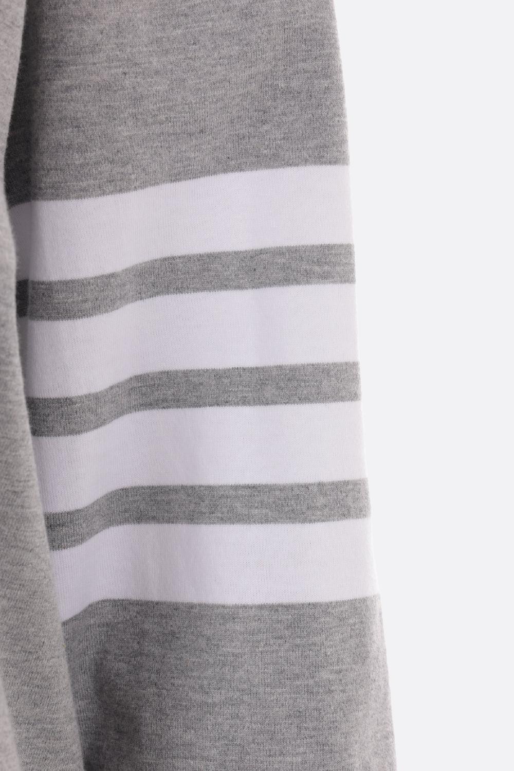 THOM BROWNE T-shirt A Maniche Lunghe In Cotone Con Dettaglio 4-bar