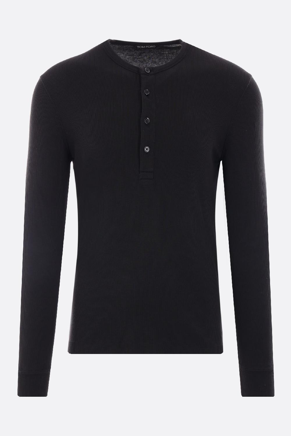 TOM FORD t-shirt a maniche lunghe in jersey a costine