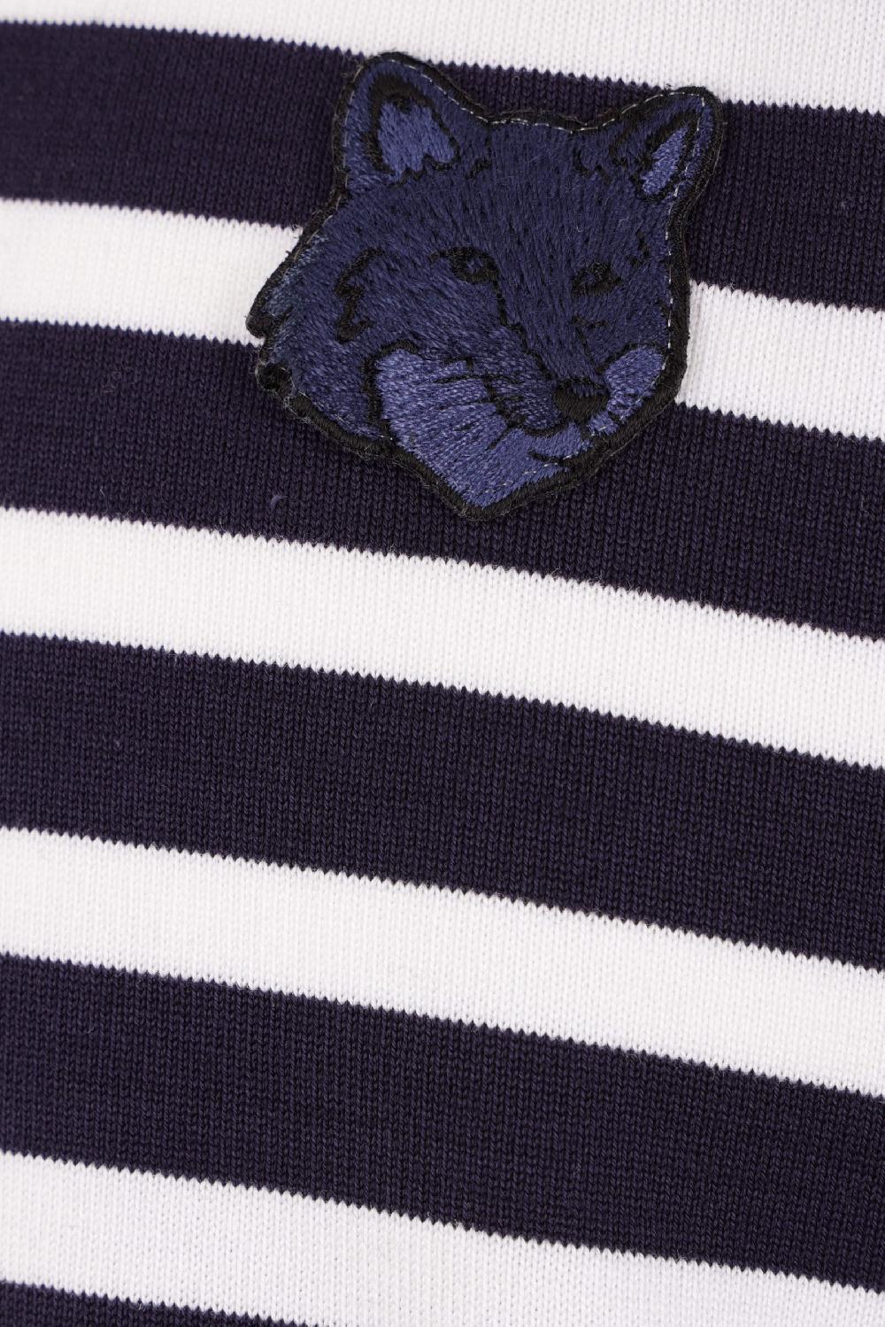 MAISON KITSUNÉ T-shirt A Maniche Lunghe In Jersey A Righe