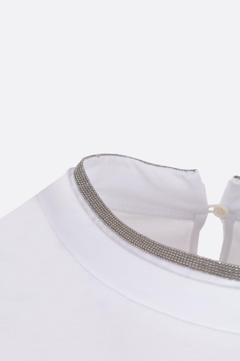 BRUNELLO CUCINELLI T-shirt In Cotone Con Dettaglio Monile