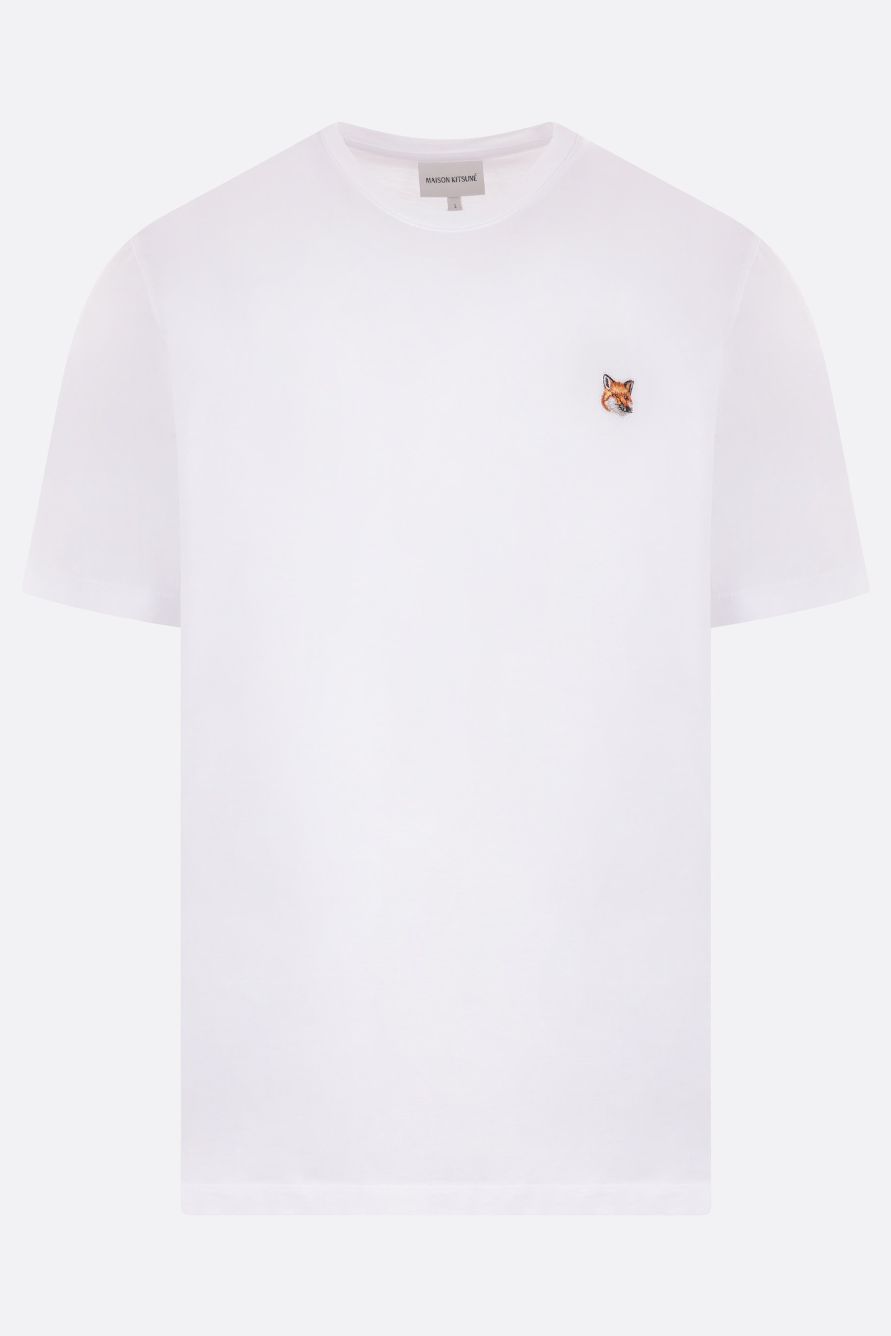 MAISON KITSUNÉ t-shirt in cotone patch logo Fox Head
