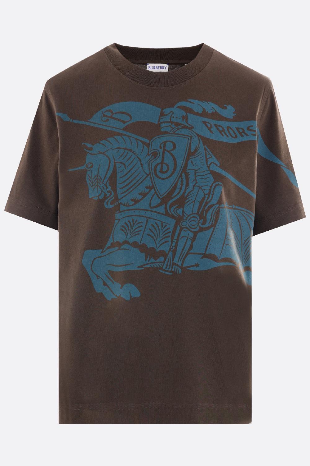 BURBERRY t-shirt in cotone stampa Equestrian Knight