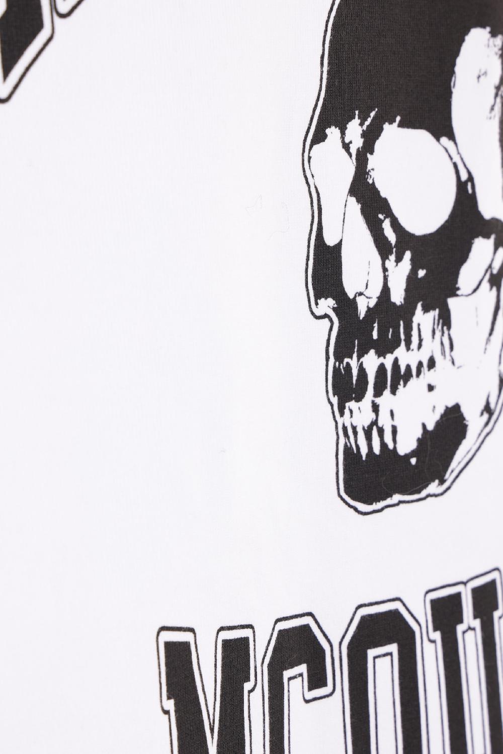 ALEXANDER McQUEEN T-shirt In Cotone Stampa Logo Varisty