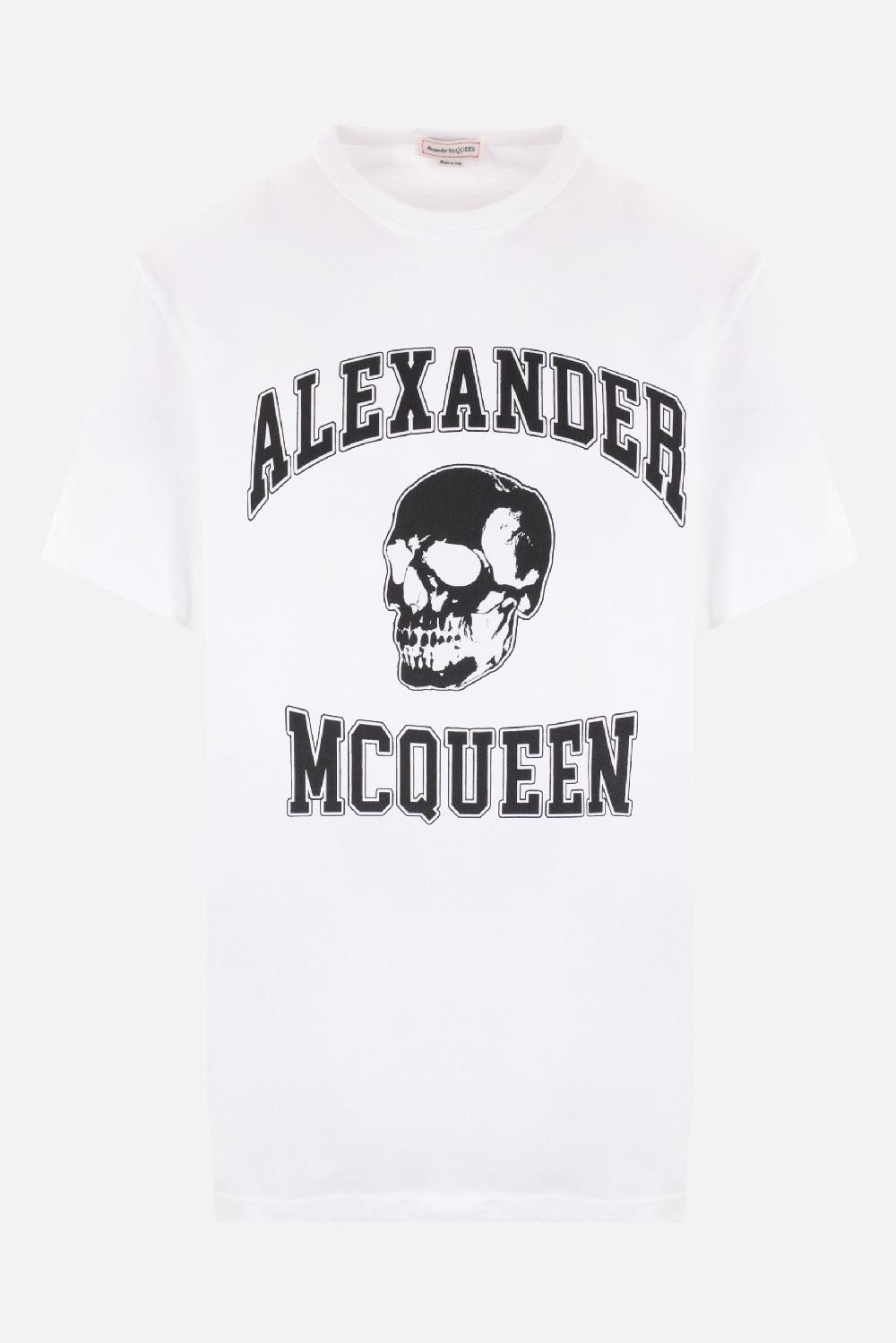 ALEXANDER McQUEEN t-shirt in cotone stampa logo Varisty